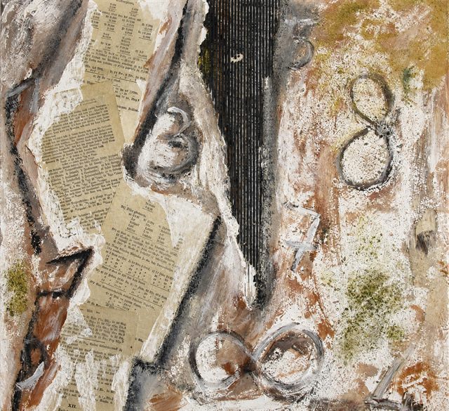Collage in der Schule – Mischtechnik mit Zeitungspapier und Zahlen